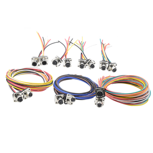 M12 Connector4 5 6 Pin a Code Circular Cable Pcb M12 Pane Mount signal Male Female Socket Waterproof Connector