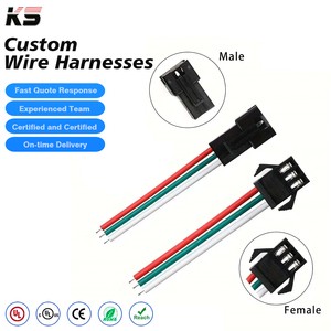 Custom Jst 2 3 4 5 Pin SM Male & Female 2PIN 3pin 4pin 5pin Wire Cable Jst Sm 4 Pin Wire Harness