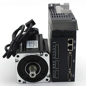 LICHUAN Servo Motor 1kw Nema 34 80ST-04025+A4 4N.M with Brake Ac Servo Engine Motor Cnc Servos Driver with Encoder Cable Kit