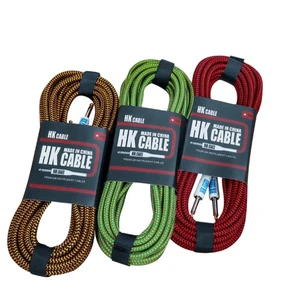 Electric Guitar Accessories Black Cable High Quality Braided Guitar Cable with Noise Reduction Function