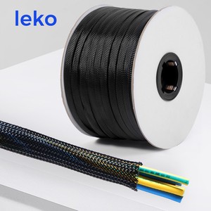 FBT PET Expandable Braided Wire Loom | Heavy Duty Abrasion Resistant Mesh Sleeve | Flexible Flame Retardant Cable Wrap 2-50mm