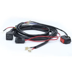 Spotlight Headlight Wire Set Car Motorcycle LED Light Flashing Wiring Harness