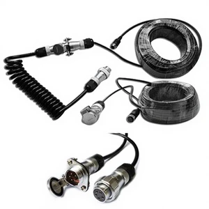 Suzi Coil 7-Pin Trailer Connector Plug Cord Wire Cable Round Pin Electrical Truck to Trailer Cable for Automobiles