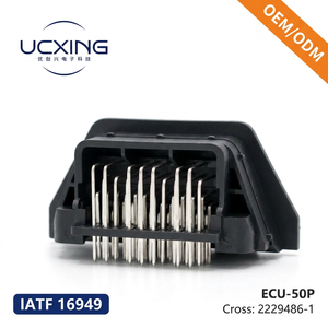 2229486-1 50 Pin Copper Alloy Automotive Connector 90 Degree Right Angle Board Header ECU Engine Management Wiring Harness