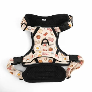 No Pull Dog Harness Leash Set Front Clip Reflective Collar Bandana Padded Air Mesh Nylon Neoprene For Medium Large Dogs
