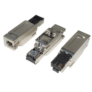 Industrial Metal Straight Ethernet RJ45 Connector CAT5E Profinet RJ45 Plug Waterproof Connector