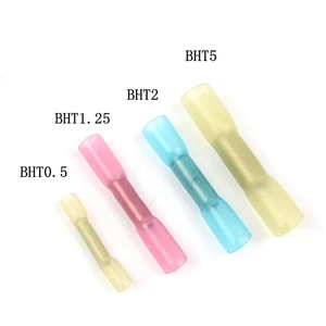 BHT1.25 Heat Shrink Butt Connector 22-16 AWG Waterproof Insulated Copper Cable Jointing Crimp Terminals for Automotive Use