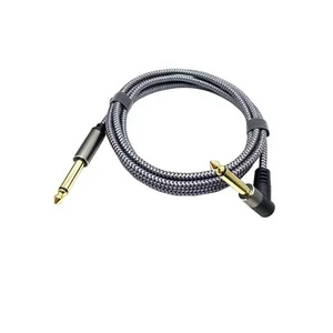 High Quality Nylon Braided Male to Male Guitar Instrument 6.35MM Cable