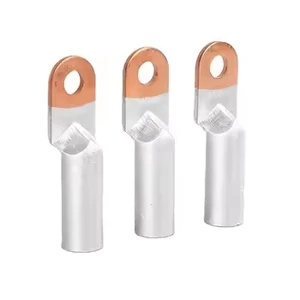 Copper to Aluminum Connecting Electrical Power Terminals Metallic Tubular Crimping Bimetallic Al-Cu Cable Lugs Ends