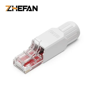 ZHEFAN Cat6 Tool Free Tool-less Plug Connector UTP RJ45 Connector Cat6 Cat6A Toolless Modular Plug