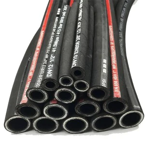 Double-layer High-pressure Steel Wire Braided Winding NBR Rubber Hydraulic Oil Pipe for Mining Excavator Hose Joint Customizable