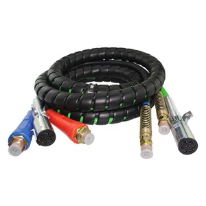 15 ft 3 in 1 Truck Trailer air Hose and Power Cable