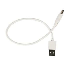 USB Male to DC5.5*2.1mm Male Connector 0.3M, 22AWG Round Port Charger Extension Cable