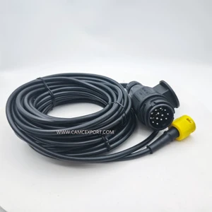 Trailer Plug 13 Pin EU Type Connector Cable 12V/24V Waterproof Wiring Harness for Truck Caravan Camper