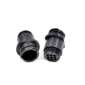 Original Circular Power AMP TE 206705-1 206705-2 Wire 9 Pin Black Housing CPC Cable Connector