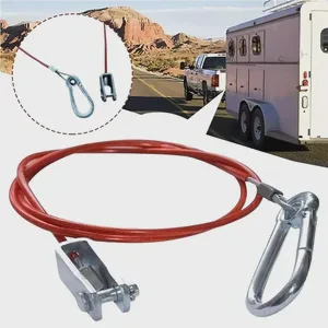 Trailer Breakaway Safety Cable with Clevis End for Caravans Horseboxes Trailer Tents Accessories Tool Car Trailer Safety Rope