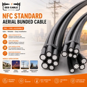 0.6/1KV, Cable Preassemble 3*50+54.6+16 Mm² , Cable Aerien Torsade , PRC50