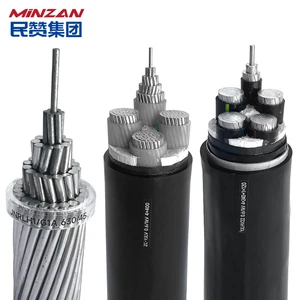 AAC AAAC ACSR ABC Aerial Bundle Cable 0.6/1kv Xlpe Insulation or Bare 3 Core 16mm 25mm 95mm 120mm Aluminium Abc Cable