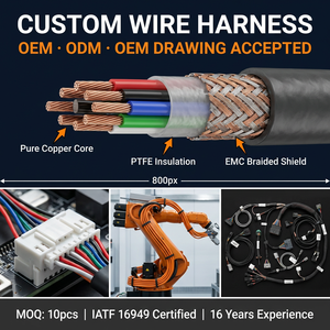 High Performance Custom Automotive Wire Harness Engine Cable Assembly Industrial Wiring Loom IATF 16949 ISO 9001 UL