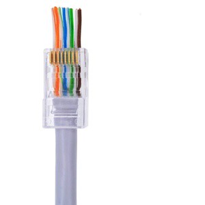 Cat5e Cat6 UTP Rj45 8p8c Connector Rj45 Pass Through CAT5 CAT6 Ethernet Plugs