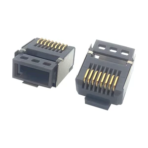 Coorle Modular RJ45 Connector Plug Shielded Gold Plated for Cat5e STP SFTP Starlink V3 Gen3