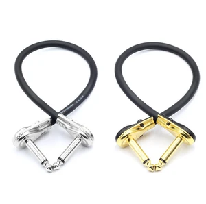 Electric Music Instrument Guitar Gold Flat Patch Cable Guitar Effects Cable