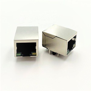 RJ45 Ethernet Connector 1X1 Jack Configuration TP Housing Black RoHS Compliant LITE Brand Model 12111-042HB022-43R Side/Top