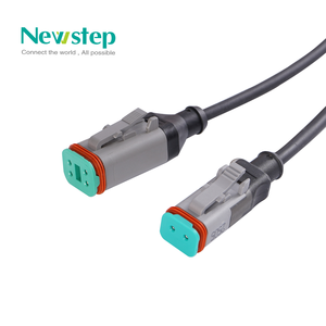 Deutsch DT06-2S Female Automotive Wire Harness Plug Waterproof Pre-cast In One Piece 2Pin Molded Connector IP67 Overmolded Cable
