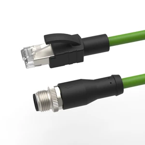 Custom Double Ended 4 Pin M12 D Code to RJ45 Profinet EtherCAT Ethernet/lP Industrial Ethernet M12 D Coded Cable