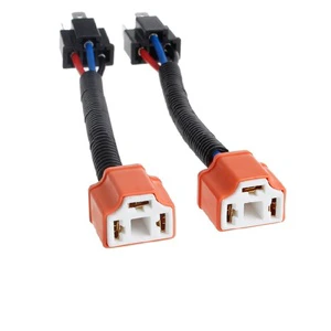Factory Supply H4 Ceramic Headlight Socket Wire Harness Cable 3 Pin High Temperature Adapter Automobile Computer/Motorcycle