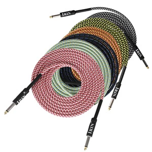 IRIN Braided Pure Copper Musical Instrument Cable 3m 6m 10m Noise Reduction Bass Guitar Audio Cable Accessory
