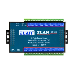 16 Serial Port Server RS485 To Ethernet, Modbus/MQTT Gateway RTU To TCP, Dual Network Port Industrial Communication ZLAN5G12H