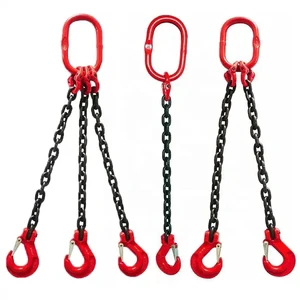 8 Ton Steel Welded Chain Lifting Sling / 16mm Diameter Grade 80 2 Leg Rigging