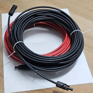 Factory New Energy Ribbon Solar Photovoltaic Power Generation Panel Cable Extension Line Pv System Cable
