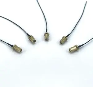 50 OHM Coaxial SMA ST Jack MHF4L Cable Assembly 150mm Pure Copper Gold Plating Solid Conductor CYXTEK 48H Salt Spray