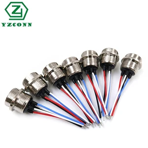 YZlink Hot Sale M8 Waterproof Connector 4 Pin Solder Wire Signal Transmission Rear Fastened Male Panel Mount Connector Cable