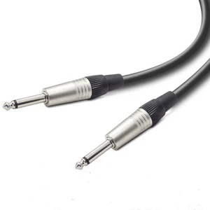 Black Low Noise Shielded Audio Cable 1/4