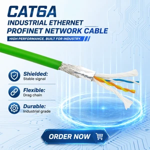 Professional 4 Core Shielded Industrial Ethernet Cable 6XV1840 2AH10 HDPE PVC for Automation Network.
