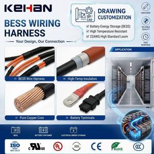 Custom Wire Harness BESS Wiring Harness High Temperature Resistant Harness 22AWG Wire Harness