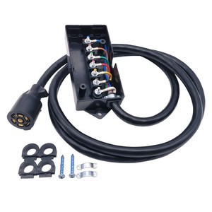 7 Way Trailer Wiring Harness with Junction Box PVC Insulation IP67 Waterproof 7 Blade Connector OEM Manufacturer