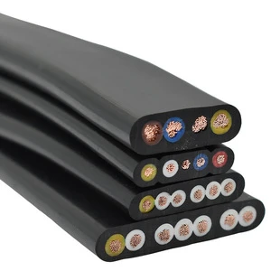 HNTIWIN High Quality Oxygen-free Copper Flat Power Electrical Cable For Moving Overhead Gantry Cranes