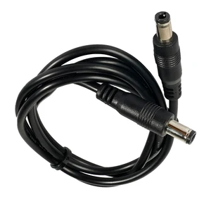 PVC Insulated Bare Copper DC5525 Male to Male Cable 5.5x2.5mm 20AWG 1M for Photo Studio Boxes