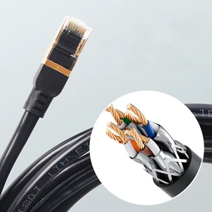 High Quality 0.5M Twisted Pair Cat7 Patch Cord Internet Communication Cable RJ45 Connector CCA Cat7 RJ45 8P8C Network Lan Cables