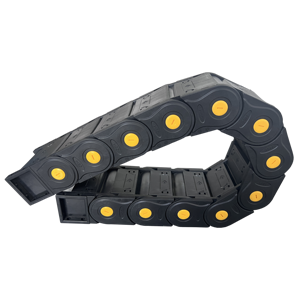 Risheng Yellow Dot Enhanced Flexible Nylon Detachable Fully Enclosed Cable Drag Chain for Cable Protection