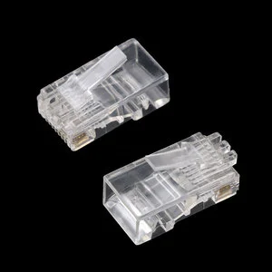 100pcs/Bag RJ45 Ethernet Module Plug Gold Plated 8P8C OEM Male ABS RJ45 Female Network LAN Connector Cat5e Cat6 RJ45