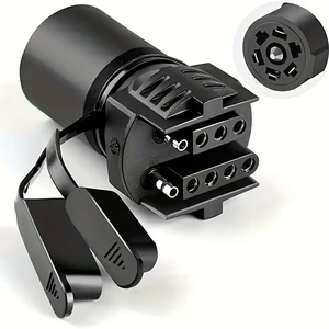 7 Way Round to 4/5 Pins Flat Trailer Adapter Wiring Plug for Truck RV Tow Lights