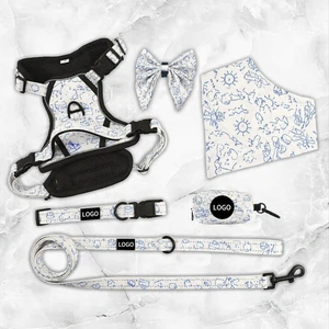 No Pull Dog Harness With Front Clip And Handle Heavy Duty Reflective Neoprene & Nylon 3M Webbing
