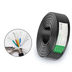 Custom-made TRVVP High-Flexibility Shielded Robot Cable Oxygen-Free Copper Conductor PVC Jacket Available 2-8 Core
