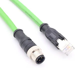 MT-5016 Industrial Ethernet Patch Cord M12 4-Core Male D-Coded to RJ45 TPE Communication Network Cable