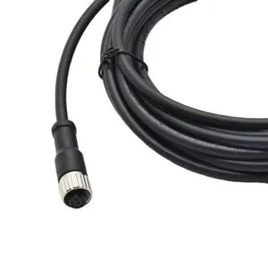 M12 Female Waterproof Connectors 8-Pin Wire Connectors with IP67 Industrial Copper Cable Connector with PVC & Rubber Insulation